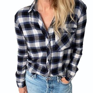 URBAN OUTFITTERS:  BDG Blue + White Flannel Shirt